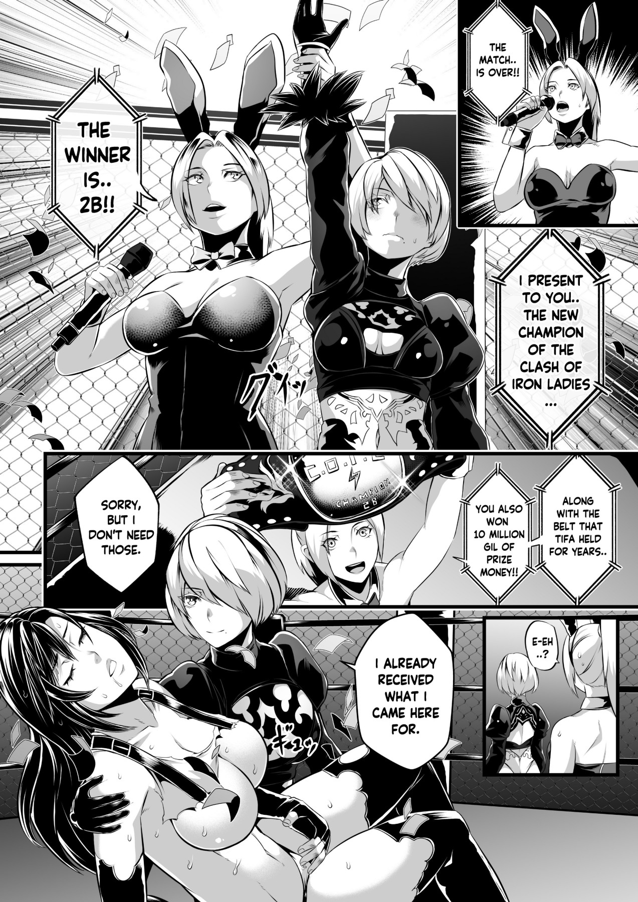 Hentai Manga Comic-Square off! 2B vs Tifa-Read-41